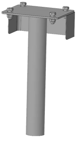 Einschubpfosten für Kälberbox zum Entmisten einzelner Doppelboxen