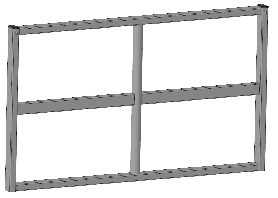 Rückwand offen, oben, Höhe 70 cm