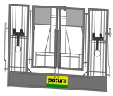 Tür geteilt mit Riegel für Paarhaltung PATURA Kälberbox 1,54 m