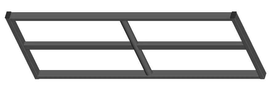 Rückwand offen, oben, 152x5x60 cm