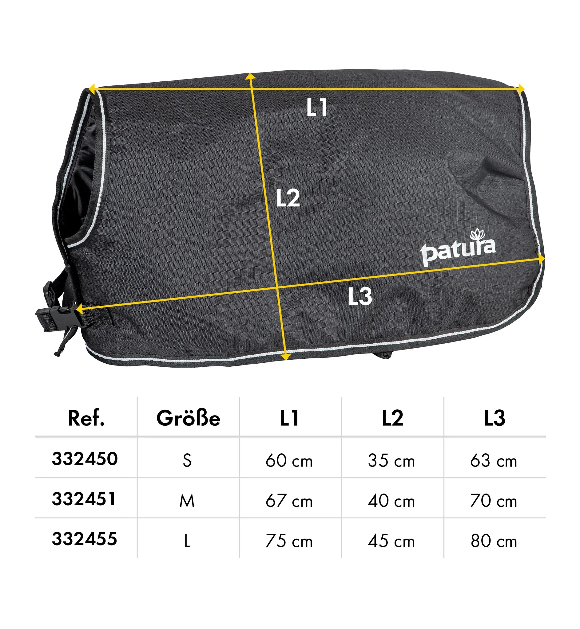 PATURA Kälberdecke Größe L Rückenlänge 75 cm