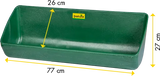 Kunststoff-Langtrog, 13 Liter, grün zum Anschrauben