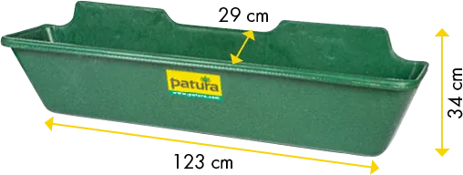 Kunststoff-Langtrog, 50 Liter zum Anschrauben