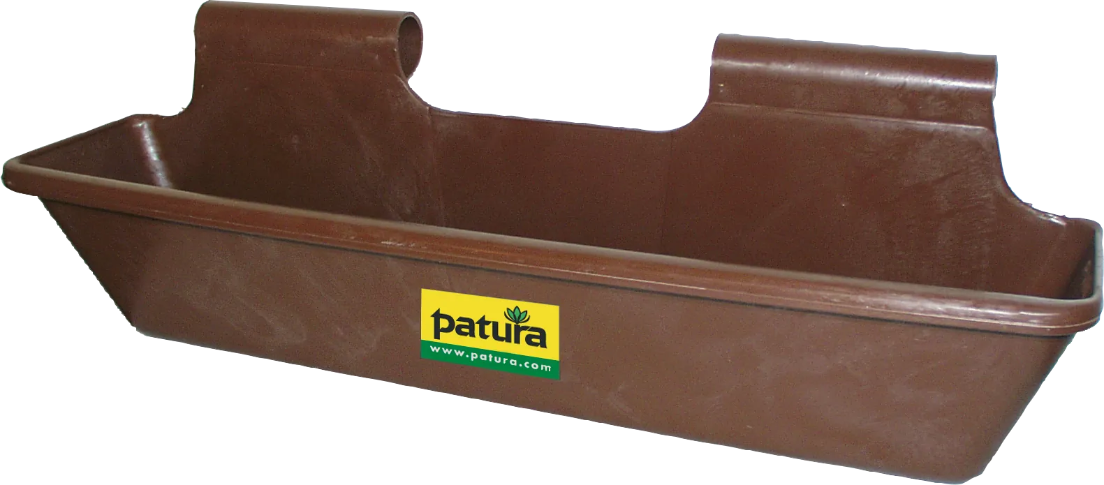 Kunststoff-Langtrog, 50 Liter, braun Einhängevorrichtung hoch