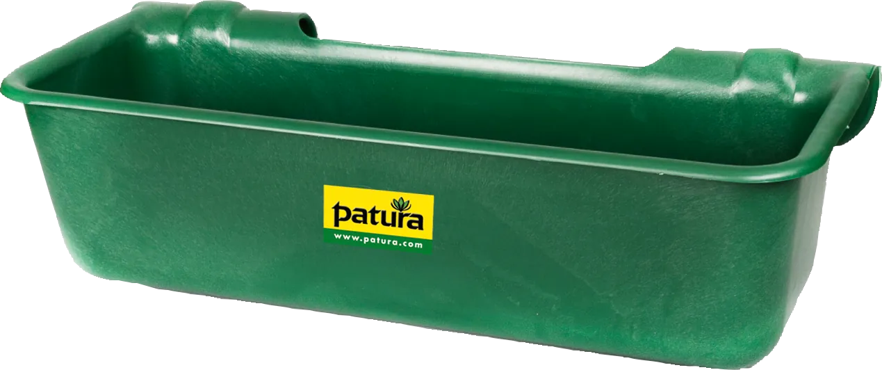 Kunststoff-Langtrog, 32 Liter, grün zum Einhängen