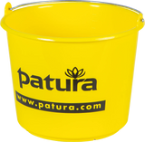Kunststoff-Eimer, 12 Liter Gelb mit PATURA Aufdruck
