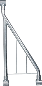 Anfangs- oder Endteil für Schrägfressgitter mit 3 T-Schellen