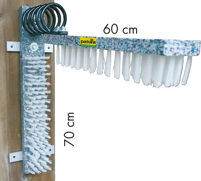 Viehbürste mit Feder