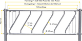 Schrägfressgitter 4 m/ 8 Pl., vz mit Mittelstütze
