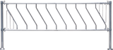 Schrägfressgitter für Kälber, 2,5 m, 7 Plätze