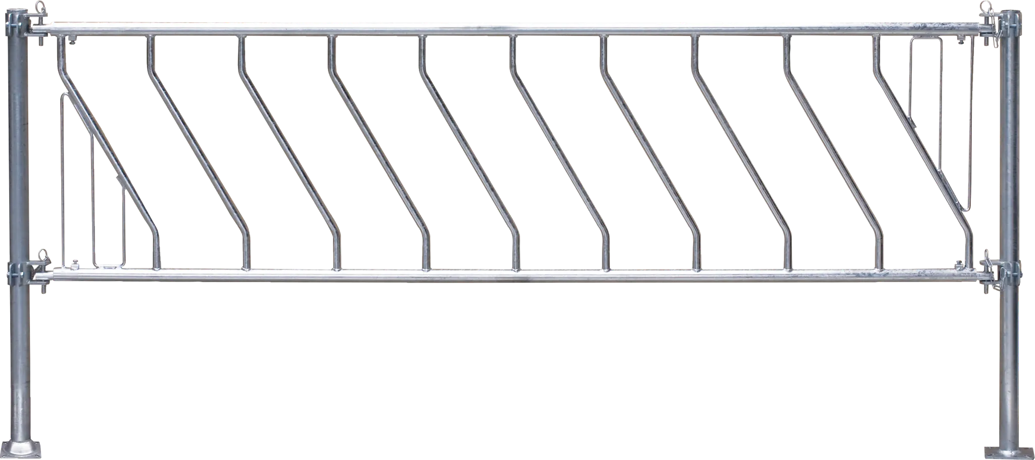 Schrägfressgitter für Kälber, 3 m, 9 Plätze