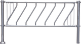 Schrägfressgitter 4 m/ 9 Pl., vz für Jungvieh, mit Mittelstütze