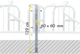 Montagepfosten für Schwedenfressgitter 60x60x4 mm, L=1,29 m