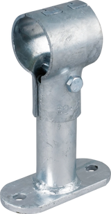 Mittelstütze mit Bodenplatte und T-Schelle verzahnt