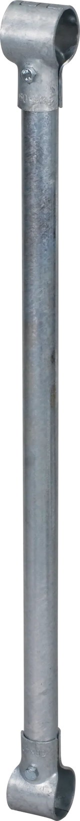 Zusatzstange mit 2 T-Schellen, 1 1/2" x 1 1/4" f. Verlängerung Freßgitter, vz