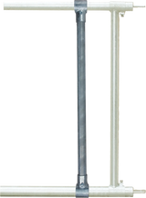 Zusatzstange mit 2 T-Schellen, 1 1/2" x 1 1/4" f. Verlängerung Freßgitter, vz