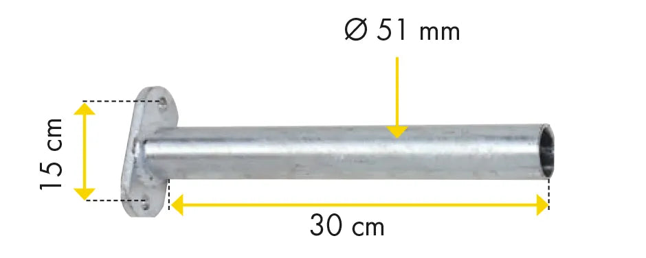 Einschub Compact einfach Wandhalter für Rohr d= 60 mm