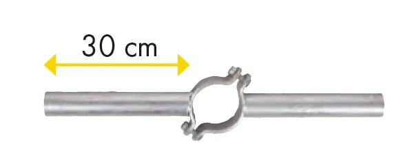 Einschub Schelle 76 doppelt für Pfosten d= 76 mm