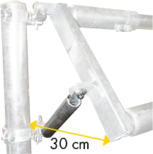 Schrägstellsatz für Futtertischabtrennung