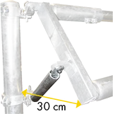 Schrägstellsatz für Futtertischabtrennung