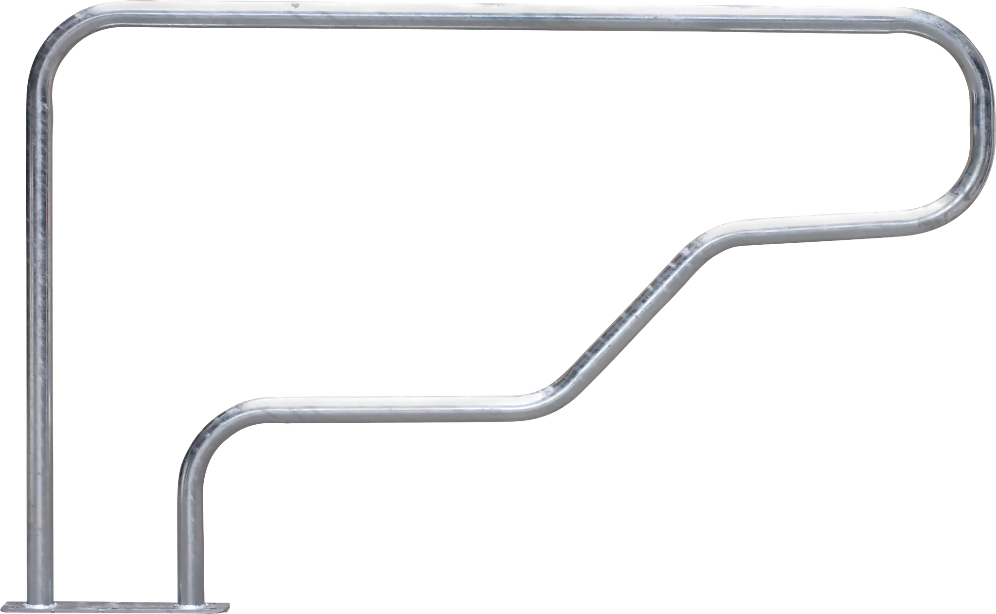 Liegeboxenbügel Classic, d=60,3 mm mit Bodenplatte, L=1,80 m, H=1,15 m