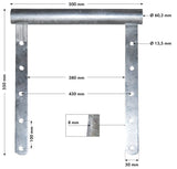 Wandhalter Nackenrohr niedrige Seitenwand