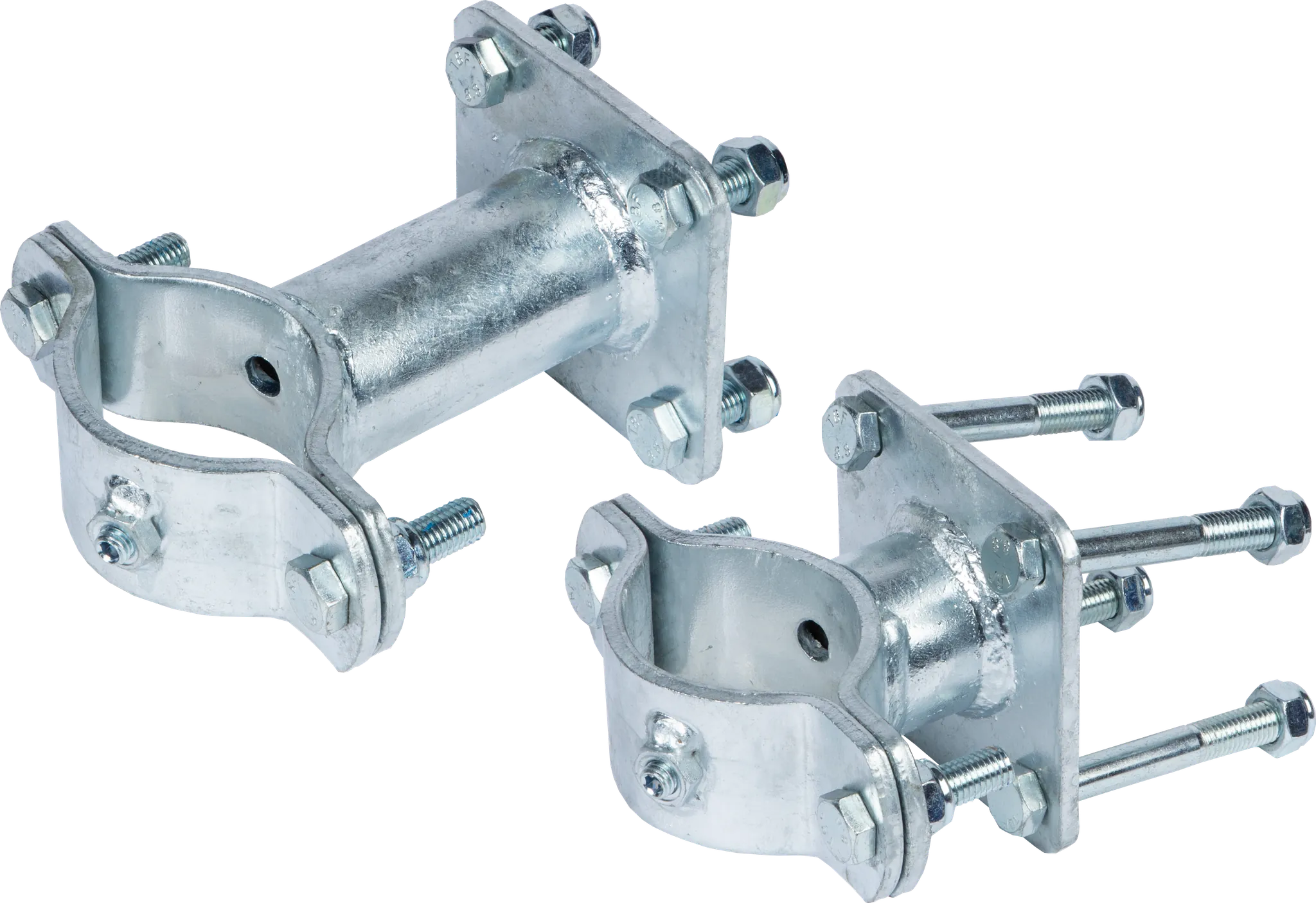 Montage-Set für Liegeboxenbügel Prima an Pfosten d=76 mm