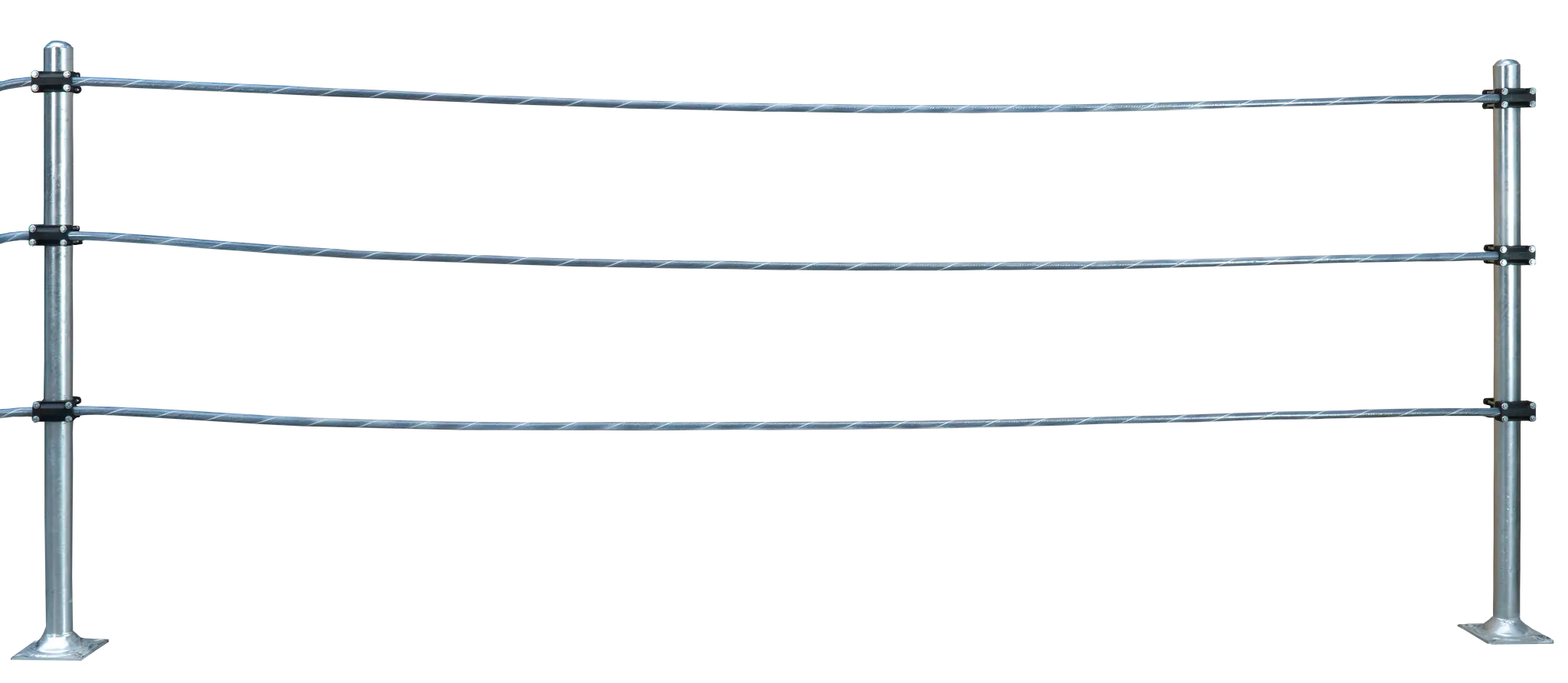 Kreuzklemme flexibles Nackenseil für Pfosten d= 76 mm