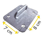 Halter für Nacken- und Nasengurt Boden/Wand und Pfosten 60x60 mm