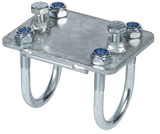 Halter für Nacken- und Nasengurt mit Bügelschrauben für Rohr d=60,3 mm