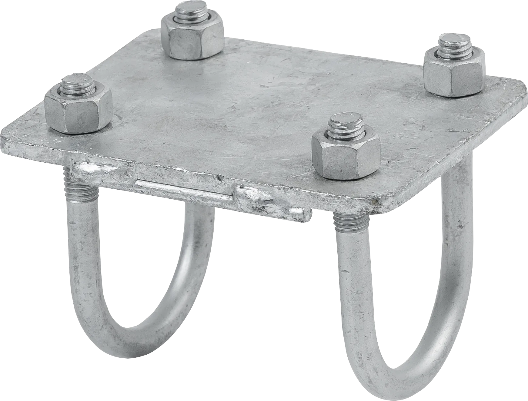 Halter für Nacken- und Nasengurt mit Bügelschrauben für Rohr d= 48,3 mm