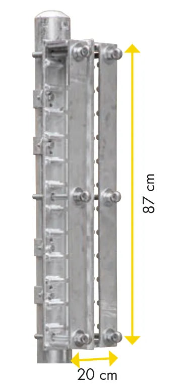 Pfostenhalter, zweiseitig Futtertischabtrennung Bullen