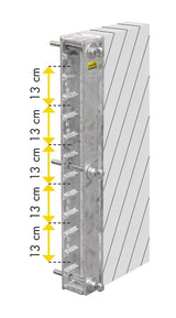 Wandhalter, einseitig Futtertischabtrennung Bullen