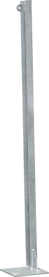 U-Profil für Holzbohlen, L= 1,20 m, Bodenplatte rechts 200x200x8 mm, vz