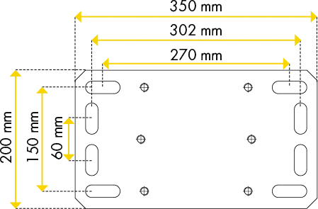 Adapterplatte für Spaltenboden 350 x 200 x 10 mm