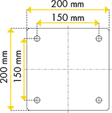 Gegenplatte 200x200x8mm, verzinkt
