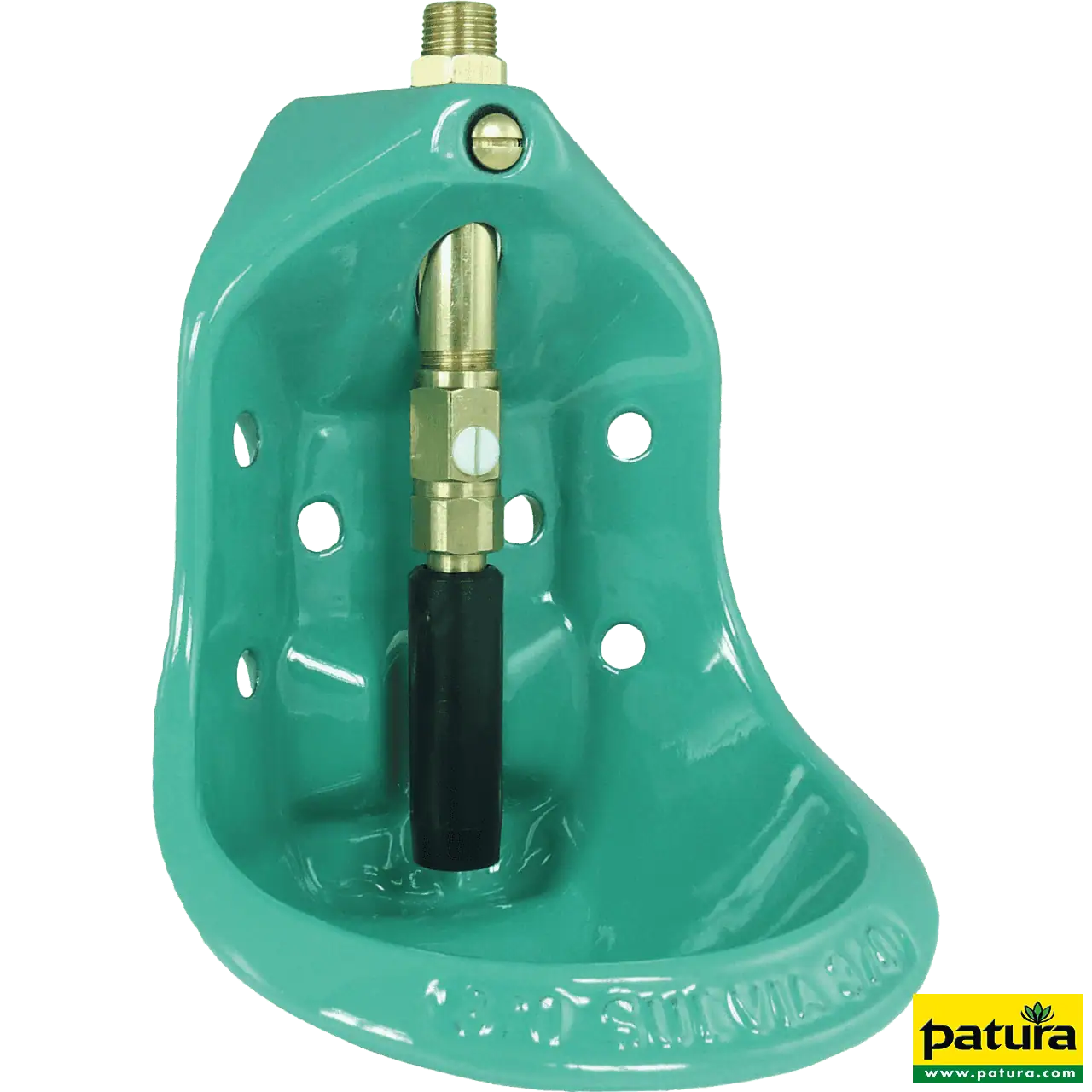 Rohrventil-Becken Mod. 370, emailliert, Gusseisen, ½" Messingventil, für Schafe und Ziegen