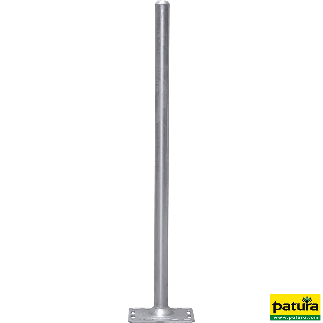 Pfosten d=76 mm, L= 1,65 m mit Bodenplatte für Spaltenboden