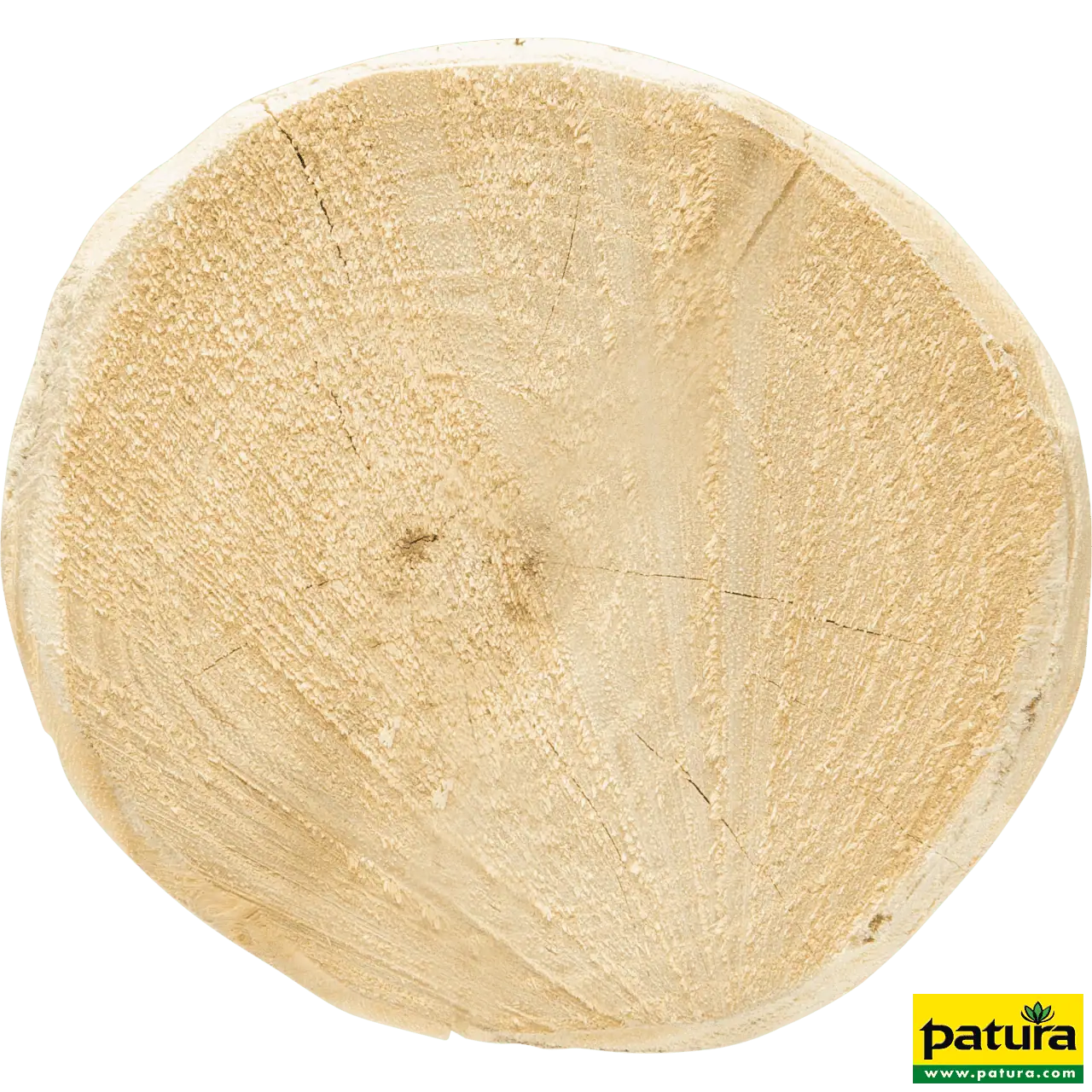 Robinienpfahl, rund, 2 m, Ø 10–12 cm, gefast, 4-fach gespitzt, entrindet