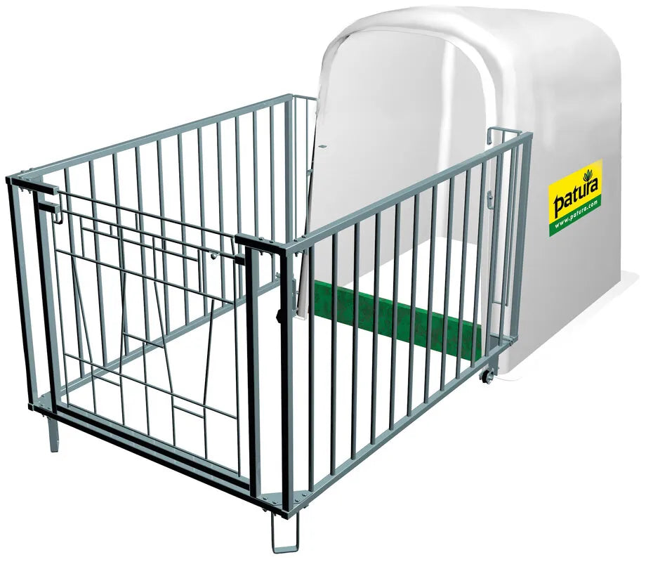 Kälberhütte Comfort mit Umzäunung, mit Plastikschwelle