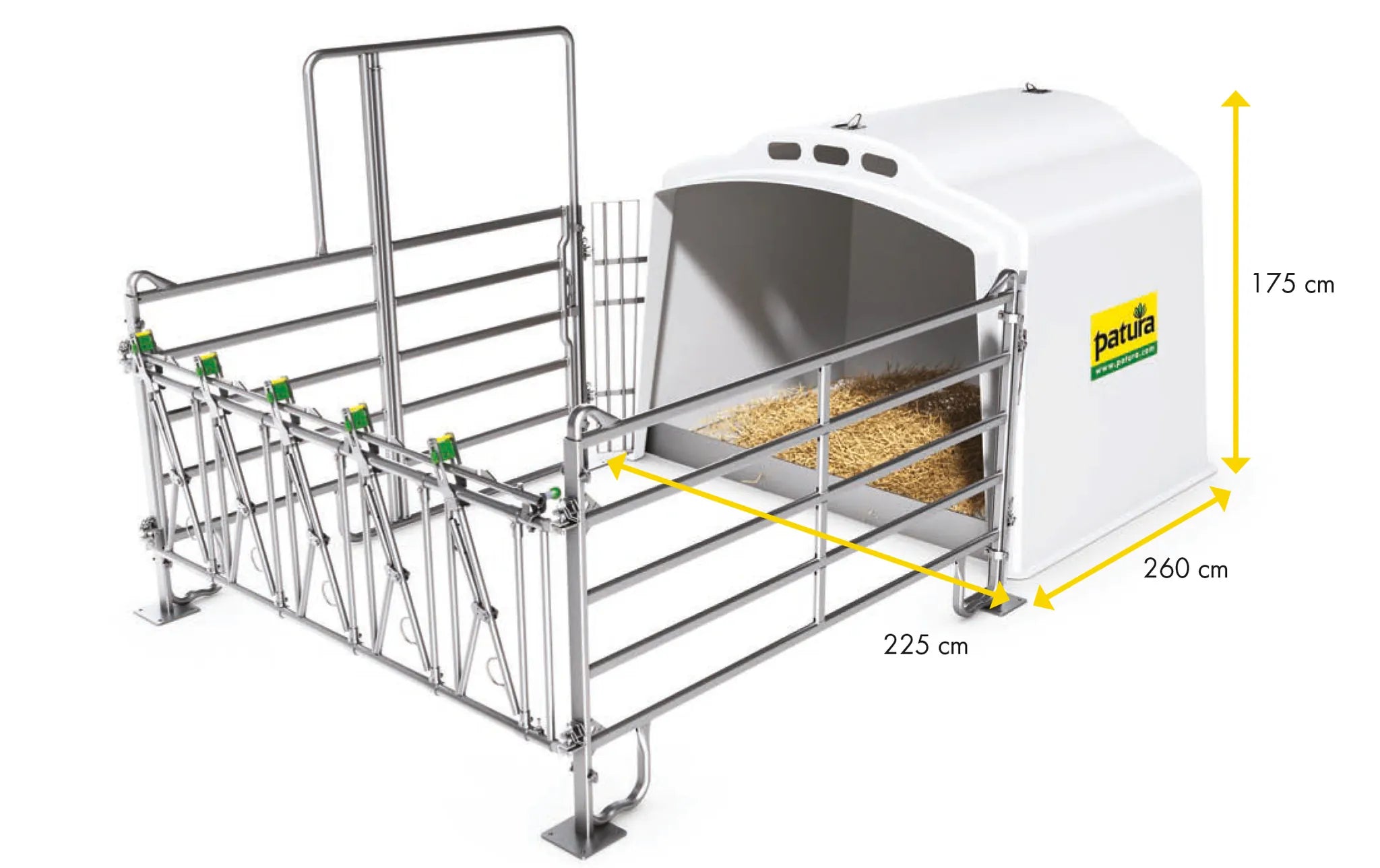 Kälberhütte XL mit Profi-Umzäunung