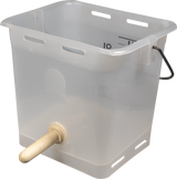 Nuckel-Tränkeeimer 13 l transparent kpl. mit Sauger, hart und