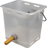 Nuckel-Tränkeeimer 13 l, transparent kpl. mit Sauger, weich und Kugelventil