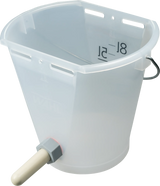 Nuckel-Tränkeeimer 9l transparent kpl. mit Sauger hart und Kugelventil