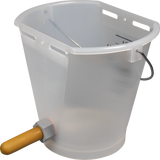 Nuckel-Tränkeeimer 9 l, transparent, kpl. mit Sauger weich und Kugelventil