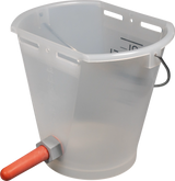 Nuckel-Tränkeeimer 9 l, transparent kpl. mit Sauger mittel und Kugelventil