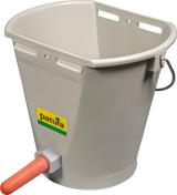 Nuckel-Tränkeeimer 9 l, grau kpl. mit Sauger mittel und Kugelventil