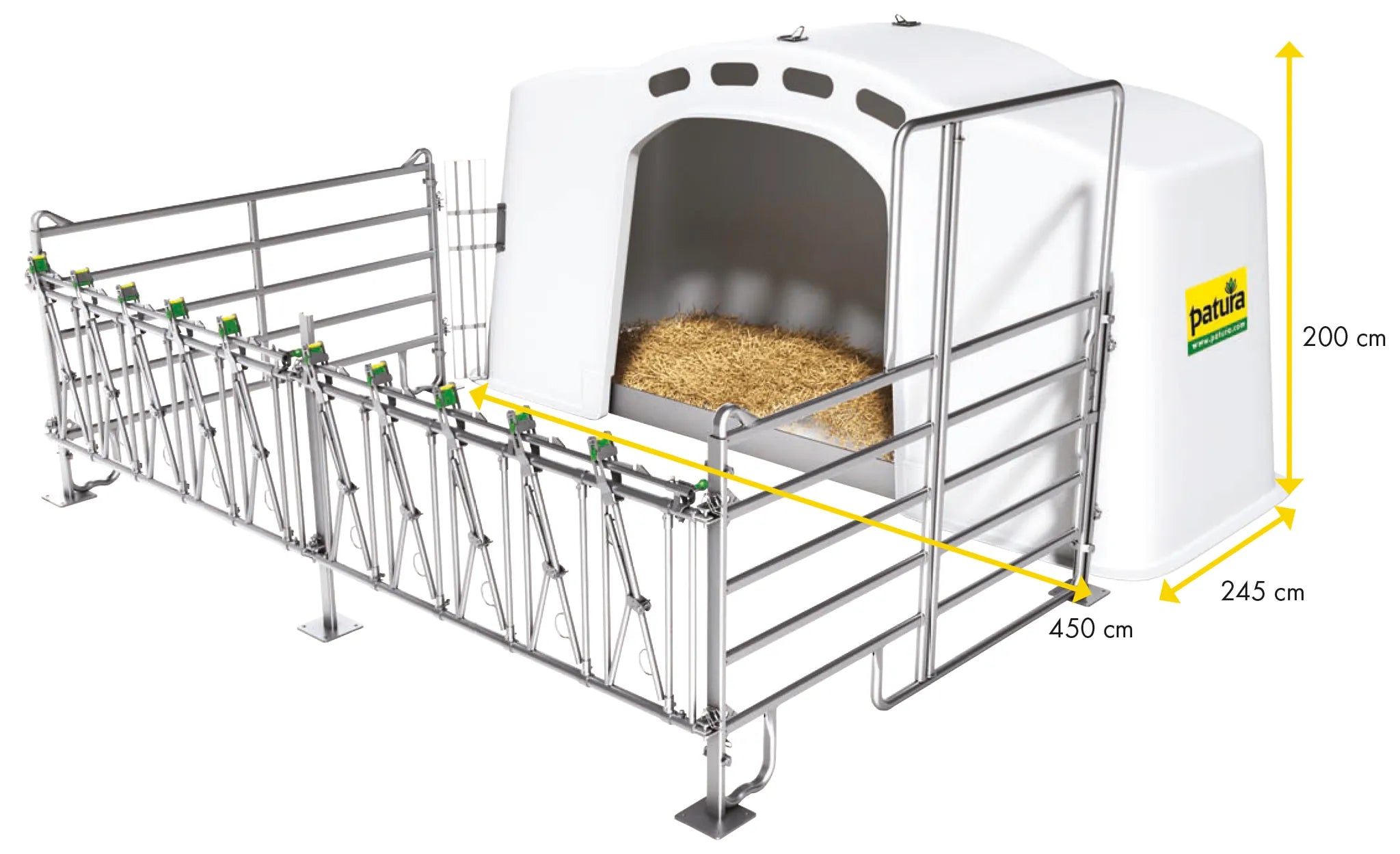 Kälberhütte XXL mit Profi-Umzäunung