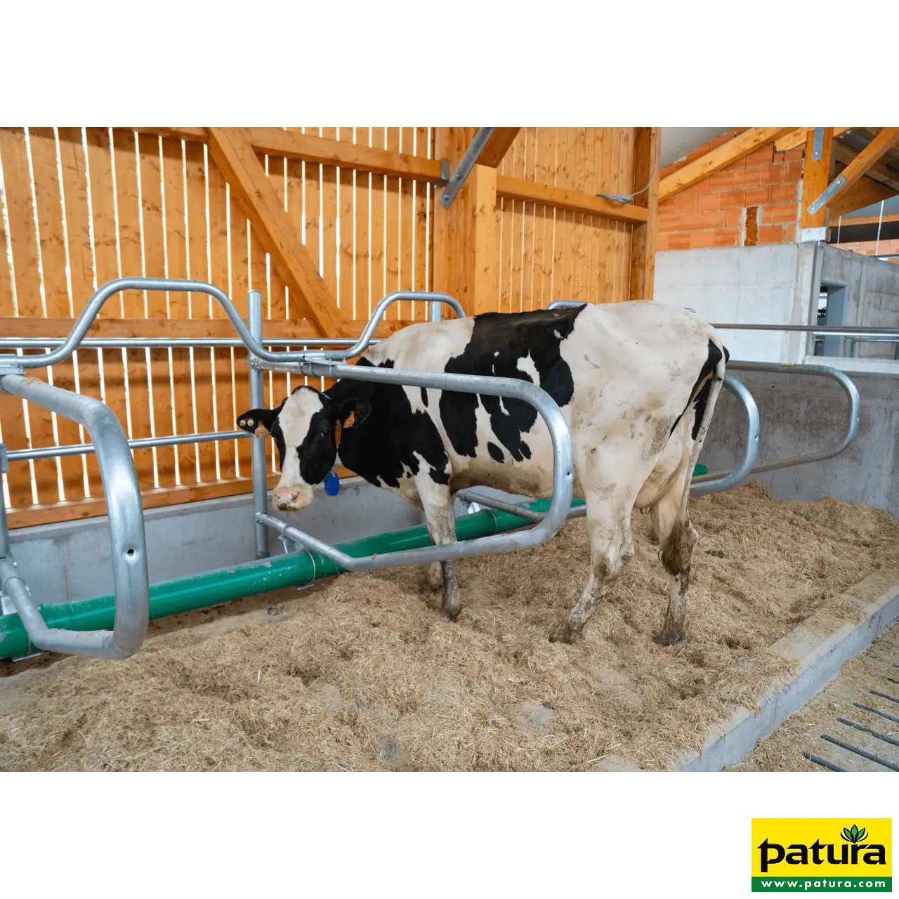 Gewelltes Nackenrohr, 2 Plätze für Liegeboxenbreite 1,15 m