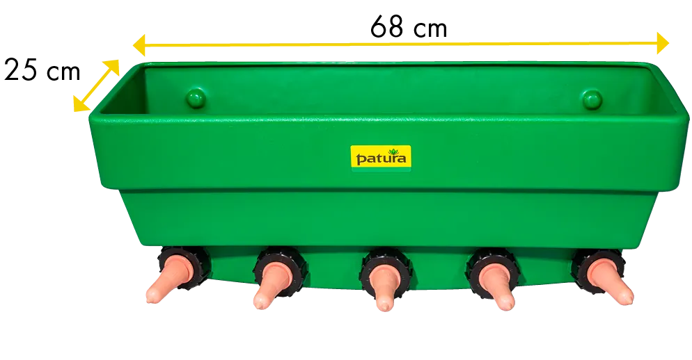 Kälber-Bar, 5 Nuckel mit Zubehörbeutel